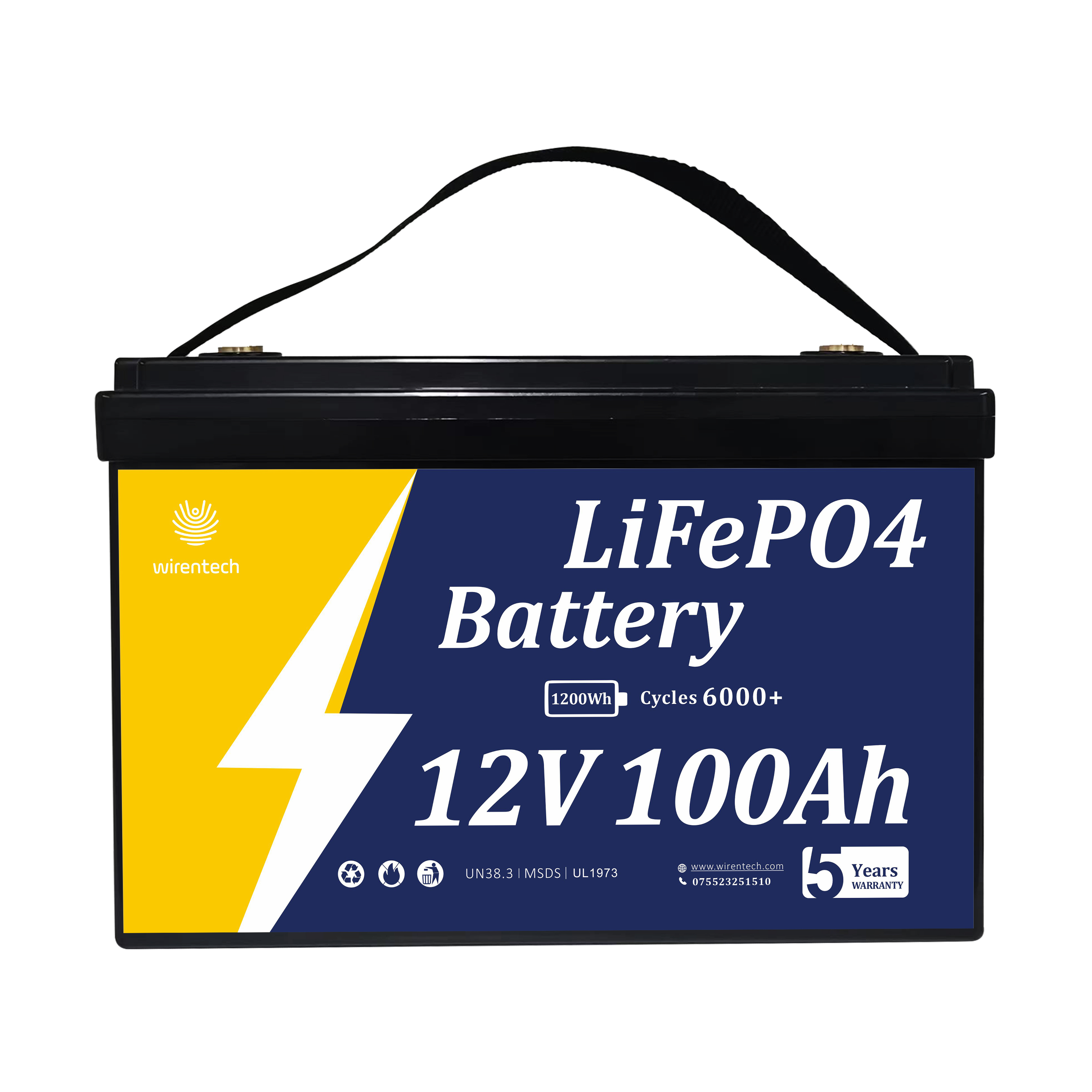 UL 12V 100Ah 120Ah 140Ah Batterie Solaire Lithium 200ah Lithium-Eisenphosphat-Batterie Startbatterie